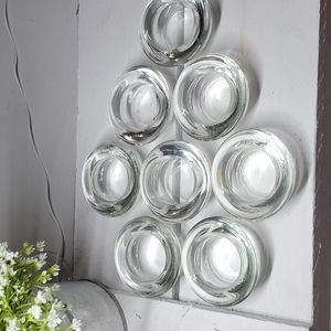 8 Clear Glass Tealight Holders